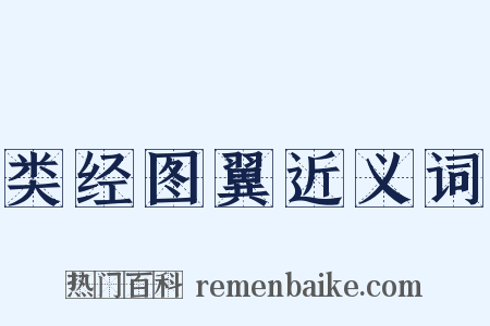 类经图翼近义词是什么意思的图片